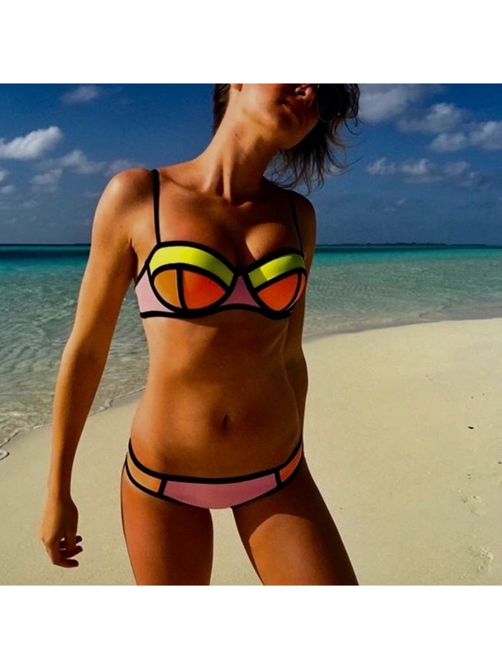 Triangl Swimwear Neoprene Bikini Set plus extra top